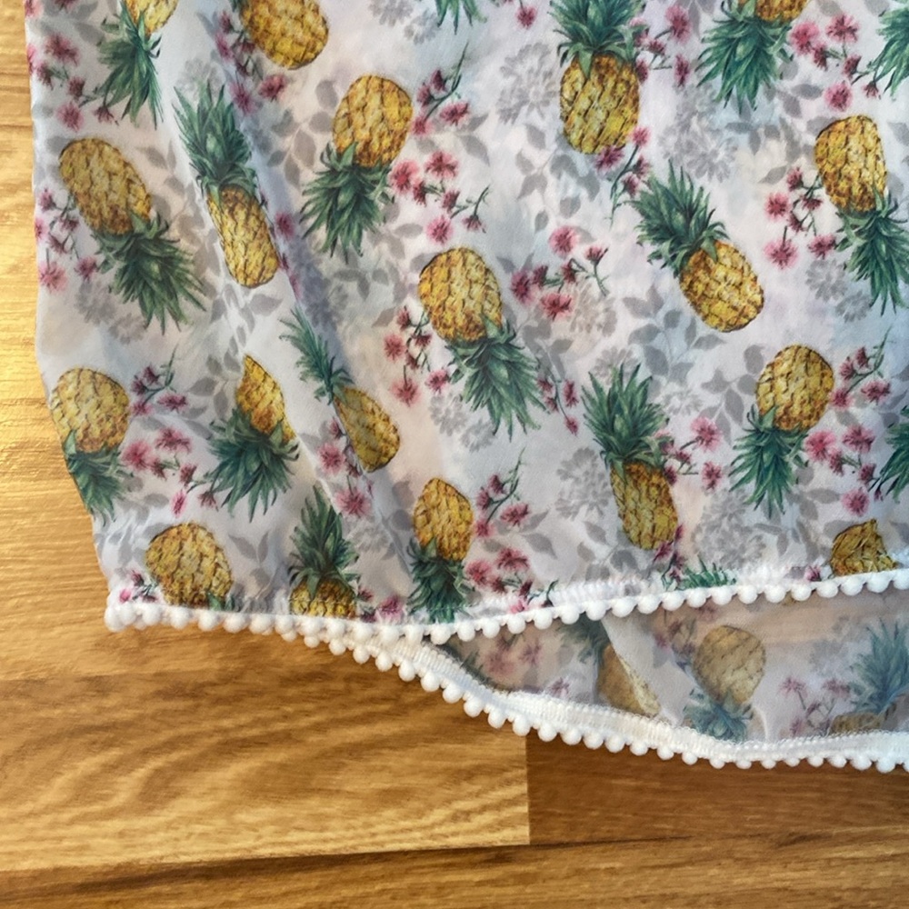 Miken lightweight bathing suit dress coverups, purple, and pineapple designs - Picture 5 of 9